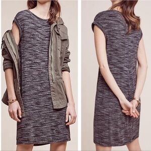Anthropologie‎ Cloth and Stone Melange Grey Space Dye T-Shirt Mini Dress Small